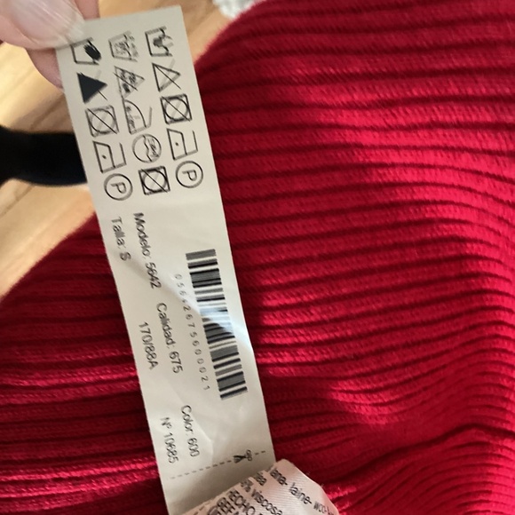 Massimo Dutti Wool Blend Cardigan Red Size Small - Picture 10 of 12